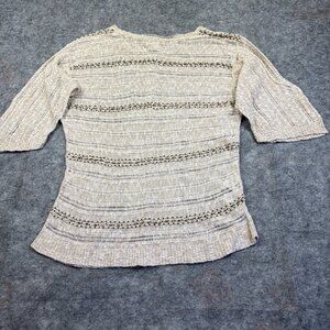 J Jones New York Sweater Top Tunic Brown/Tan Size Medium Boho